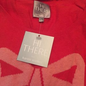 Karen Walker Hi There short sleeve sweater bow 🎀